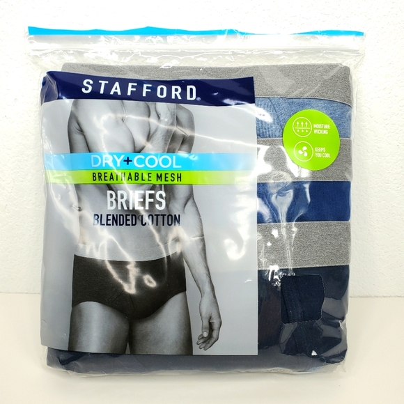 Stafford Dry+Cool Blended Cotton Briefs NWT 6pk XL - Picture 1 of 5